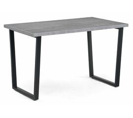 Стол деревянный Лота Лофт 120 25 мм черный матовый / бетон | Интернет магазин мебели и декора LifeDekor