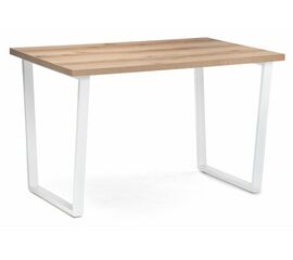 Стол деревянный Лота Лофт 120 25 мм дуб делано светлый / матовый белый | Интернет магазин мебели и декора LifeDekor
