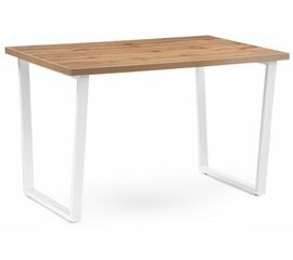 Стол деревянный Лота Лофт 120 25 мм дуб вотан / матовый белый | Интернет магазин мебели и декора LifeDekor