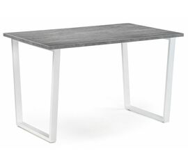 Стол деревянный Лота Лофт 140 25 мм бетон / белый матовый | Интернет магазин мебели и декора LifeDekor