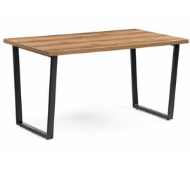 Стол деревянный Лота Лофт 140 25 мм дуб делано темный / матовый черный | Интернет магазин мебели и декора LifeDekor