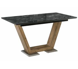 Стол деревянный Иматра мрамор черный / черная шагрень | Интернет магазин мебели и декора LifeDekor