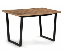Стол деревянный раскладной Лота Лофт 120 25 мм дуб делано темный / матовый черный | Интернет магазин мебели и декора LifeDekor