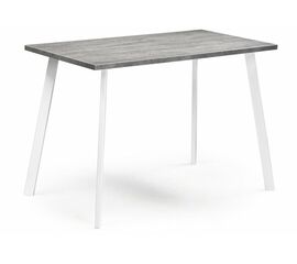 Стол деревянный Тринити Лофт 120 25 мм бетон / матовый белый | Интернет магазин мебели и декора LifeDekor