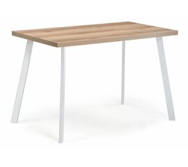 Стол деревянный Тринити Лофт 120 25 мм дуб делано светлый / матовый белый | Интернет магазин мебели и декора LifeDekor