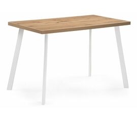 Стол деревянный Тринити Лофт 120 25 мм дуб вотан / матовый белый | Интернет магазин мебели и декора LifeDekor