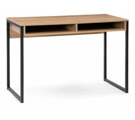 Стол Леон Лофт черный матовый / дуб вотан | Интернет магазин мебели и декора LifeDekor