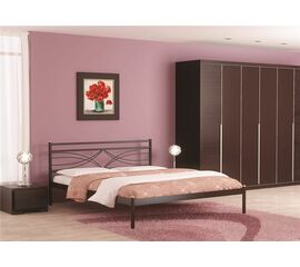 Кровать Мираж (120х200 / металлическое основание / Коричневый эмаль RAL 8017) | Интернет магазин мебели и декора LifeDekor