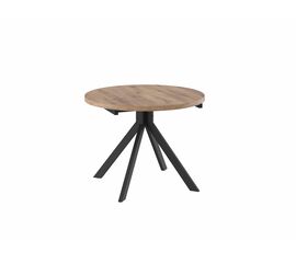 Стол Рондо D90, Дуб Веллингтон/черный | Интернет магазин мебели и декора LifeDekor