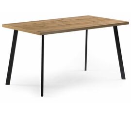 Стол деревянный Тринити Лофт 140 25 мм дуб вотан / черный матовый | Интернет магазин мебели и декора LifeDekor