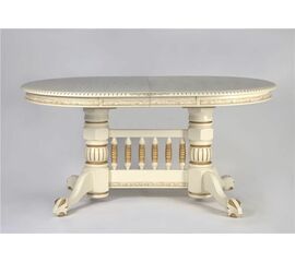 Стол обеденный овальный раздвижной Азия (1013+патина золото) | Интернет магазин мебели и декора LifeDekor