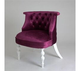 Кресло Бархат (эмаль белая / 26 - темно-розовый) | Интернет магазин мебели и декора LifeDekor