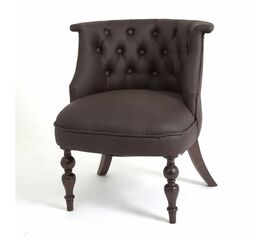 Кресло Бархат (темный тон / кожзам 1 шоколад) | Интернет магазин мебели и декора LifeDekor
