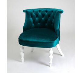 Кресло Бархат (эмаль белая / 23 - изумрудный) | Интернет магазин мебели и декора LifeDekor