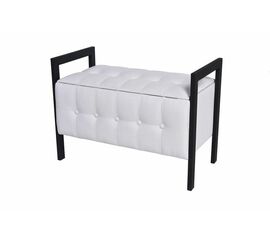 Пуф "Луго" (Леон)  белый | Интернет магазин мебели и декора LifeDekor