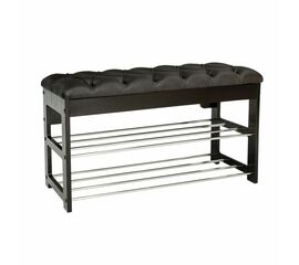 Банкетка "Грейс"  (Венге/Дунди 108, каретная стяжка) Вис | Интернет магазин мебели и декора LifeDekor