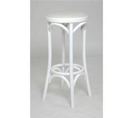 Табурет барный 750 Венский мягкий (белая эмаль, экокожа белая) | Интернет магазин мебели и декора LifeDekor