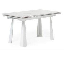 Стол деревянный Бэйнбрук 140х80х76 белый мрамор / белый | Интернет магазин мебели и декора LifeDekor