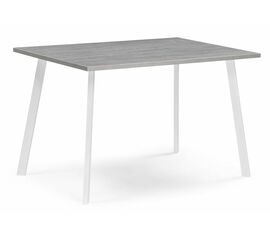 Стол деревянный Тринити Лофт 120х80х75 25 мм бетон / белый матовый | Интернет магазин мебели и декора LifeDekor