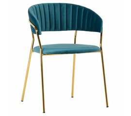 Стул Turin бирюзовый с золотыми ножками, Цвет: Бирюзовый | Интернет магазин мебели и декора LifeDekor