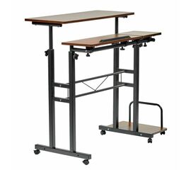 Стол многофункциональный Shuttle 80х58х80-130см, темное дерево, чёрный | Интернет магазин мебели и декора LifeDekor