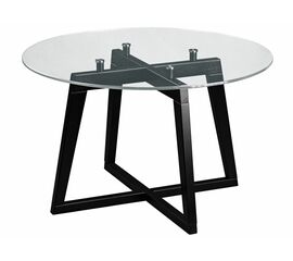 Стол журнальный Рилле 445 венге/стекло прозрачное (круг) | Интернет магазин мебели и декора LifeDekor