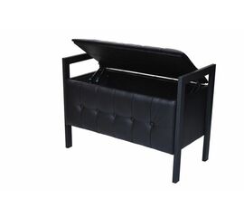 Пуф "Луго" (Леон)  черный | Интернет магазин мебели и декора LifeDekor