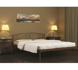 Кровать двуспальная Волна (140х200/металлическое основание) Коричневый бархат | Интернет магазин мебели и декора LifeDekor