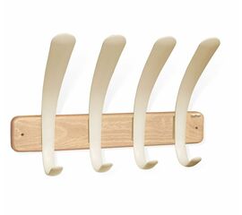 Вешалка настенная SHT-WH-22 (дерево-пластик/прозрачный лак-ваниль) | Интернет магазин мебели и декора LifeDekor