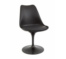 Стул на круглом основании 635-E-T (BLACK 04/основание Черный) | Интернет магазин мебели и декора LifeDekor