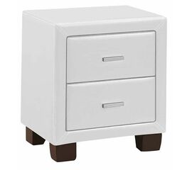 Тумбочка RICHMOND 8025 (Белая) кож.зам. 2-Й СОРТ | Интернет магазин мебели и декора LifeDekor