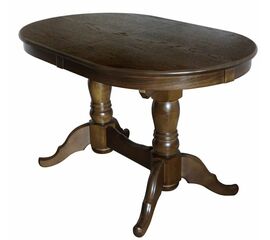 Стол обеденный овальный раздвижной Презент (Орех темный/массив березы, Шпон) | Интернет магазин мебели и декора LifeDekor