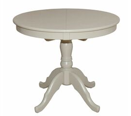 Стол обеденный раздвижной Круглый (Слоновая кость/массив березы, Шпон) | Интернет магазин мебели и декора LifeDekor