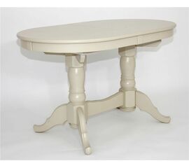 Стол обеденный овальный раздвижной Презент (Слоновая кость/массив березы, Шпон) | Интернет магазин мебели и декора LifeDekor