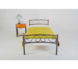 Кровать односпальная Валерия с изножьем (90х200/металлическое основание) Белый | Интернет магазин мебели и декора LifeDekor