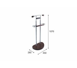 Вешалка костюмная ГАЛАНТ 333 металлик/темно-коричневый | Интернет магазин мебели и декора LifeDekor