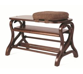 Обувница Диана средне-коричневый/ткань | Интернет магазин мебели и декора LifeDekor