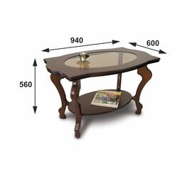 Стол журнальный Берже 1С тёмно-коричневый | Интернет магазин мебели и декора LifeDekor