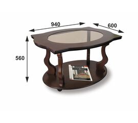 Стол журнальный Берже 3С темно-коричневый | Интернет магазин мебели и декора LifeDekor