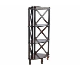 Этажерка-стеллаж угловая Джульетта-3 орех | Интернет магазин мебели и декора LifeDekor