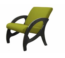 Кресло Альма ткань лайм, каркас венге, патина | Интернет магазин мебели и декора LifeDekor