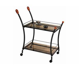 Стол сервировочный Поло чёрный/тонированное стекло | Интернет магазин мебели и декора LifeDekor