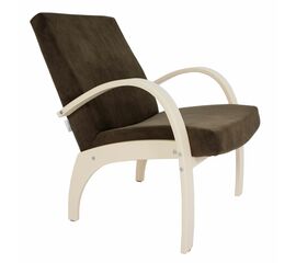 Кресло для отдыха Денди шпон, Ткань ультра шоколад, каркас дуб шампань шпон | Интернет магазин мебели и декора LifeDekor