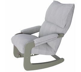 Кресло-качалка (трансформер со стопором) Модель 81 Ткань лунар аш, каркас серый ясень | Интернет магазин мебели и декора LifeDekor