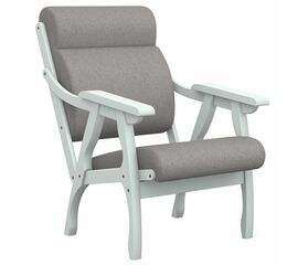 Кресло Вега 10 ткань серый, каркас снег | Интернет магазин мебели и декора LifeDekor