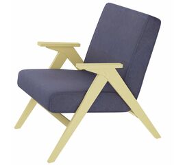 Кресло для отдыха Вест шпон, Ткань верона дэним блу, каркас дуб шампань шпон | Интернет магазин мебели и декора LifeDekor