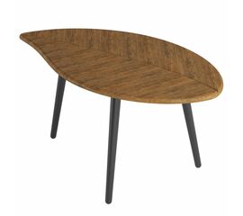 Стол журнальный Берли (12 мм) дуб американский/чёрный | Интернет магазин мебели и декора LifeDekor