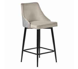 Стул полубарный Dave латте с жаккардом, с поворотным механизмом | Интернет магазин мебели и декора LifeDekor