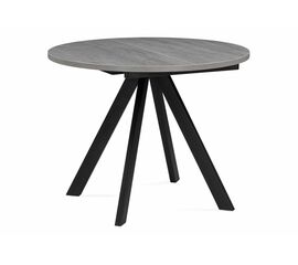 Стол деревянный Трейси 90(120)х90х76 бетон / черный | Интернет магазин мебели и декора LifeDekor