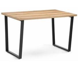 Стол деревянный Лота Лофт 120 25 мм дуб вотан / матовый черный | Интернет магазин мебели и декора LifeDekor